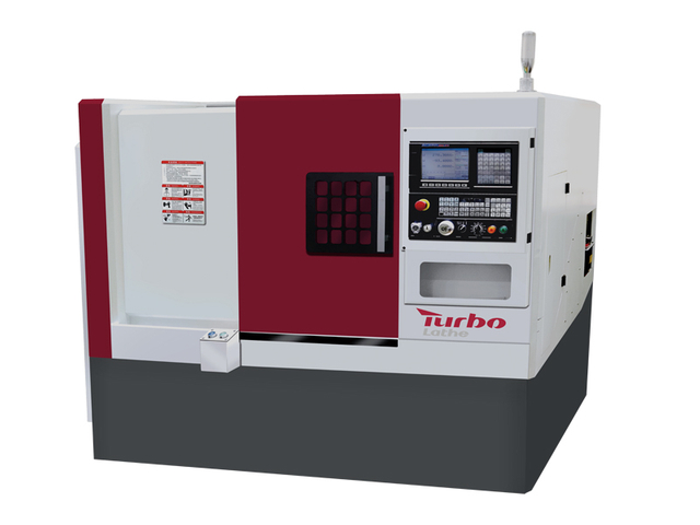 HTB350 most compact servo hydaulic turret CNC slant lathe 