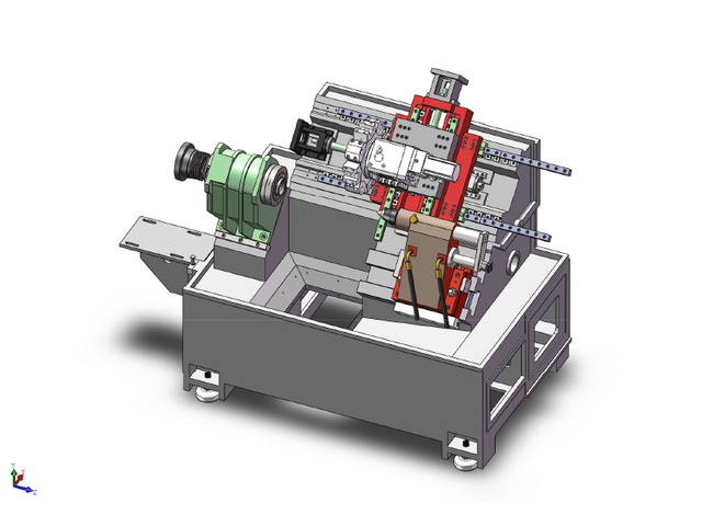 HTB350 most compact servo hydaulic turret CNC slant lathe 