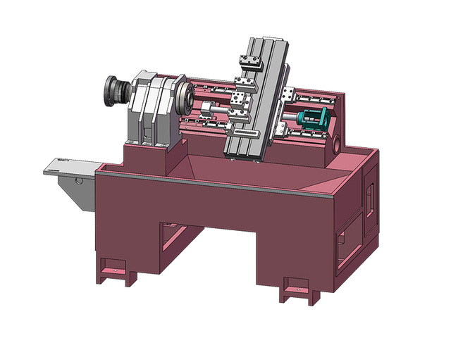 HTC350 Gang type CNC Precision Automatic Lathe, gang type cnc lathe collet machine tool